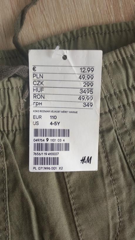 Nohavice, h&m,110