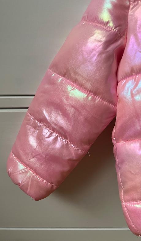 Metalická ružová prechodná bunda, 98, 98