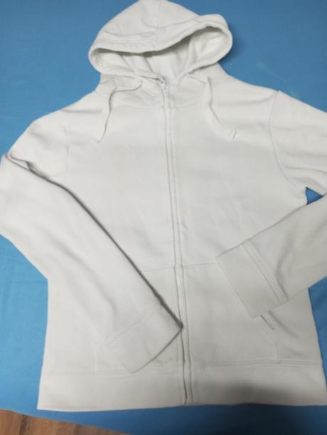 Biela mikina na zips, 140