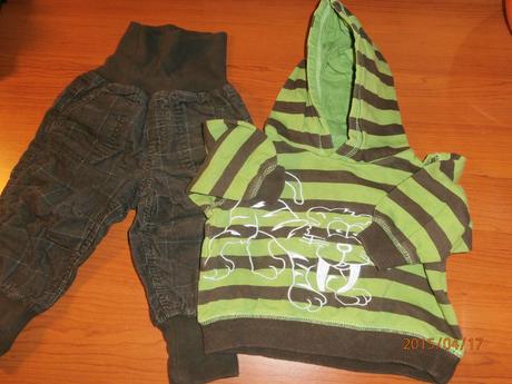 Komplet mikina+menčestráky, h&m,74