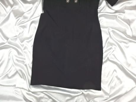 Čierne strečové šaty, diva,36