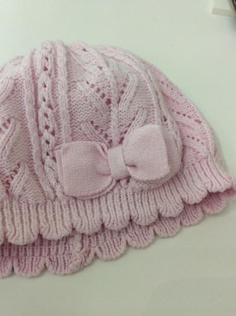 Ružová čiapka a rukavičky, h&m,86