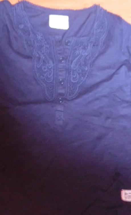 Tričenko s čipkou, h&m,122