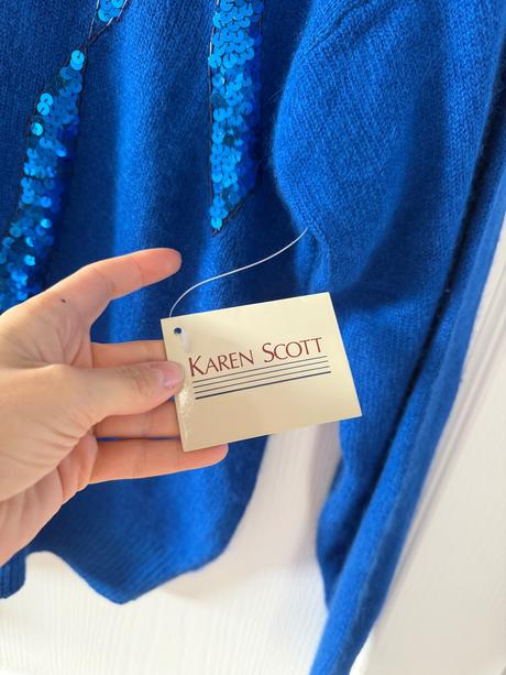 Hodvábny a vlnený sveter z 80. rokov, m