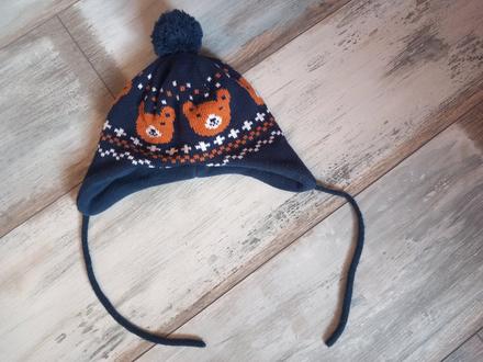 Teplá čiapočka 6/12 mesiacov, h&m,74