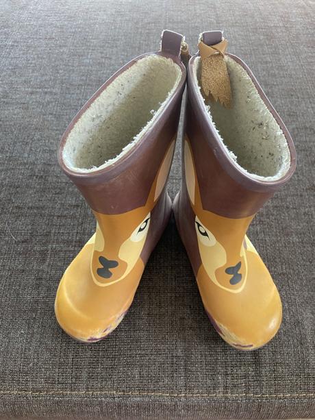 Zateplené barefoot gumáky, aigle,27