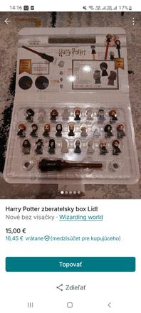 Harry potter zberateľské box, lidl, 
