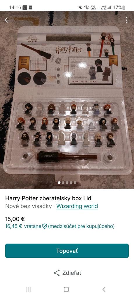 Harry potter zberateľské box, lidl, 