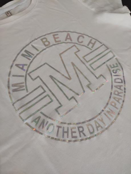 Predlzene tricko s trblietavym napisom, only,158