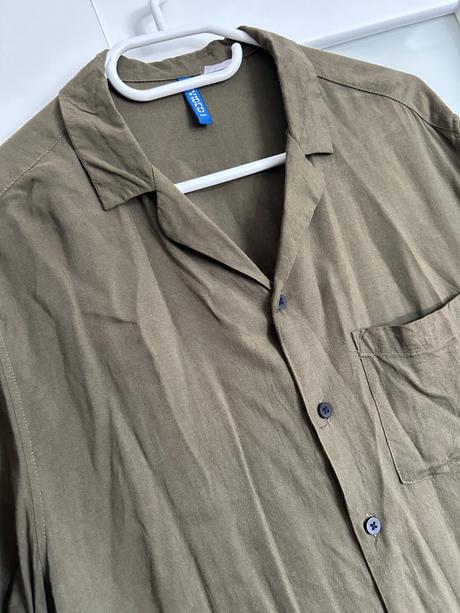 Padavá khaki košeľa, h&m,m