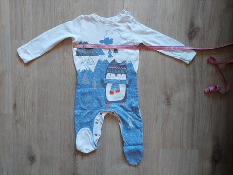 Pyzamko-overal so zimnym motivom 6-9mes., f&f,74