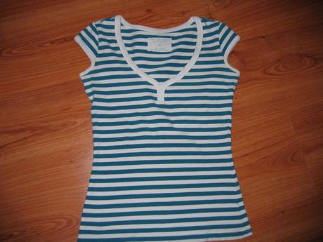 Pásikavé tričko s krátkym rukávom, 146