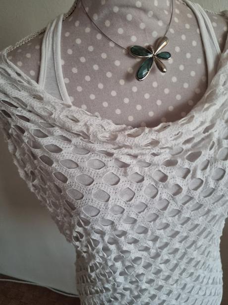 Biely dvojvrstvový top m, m