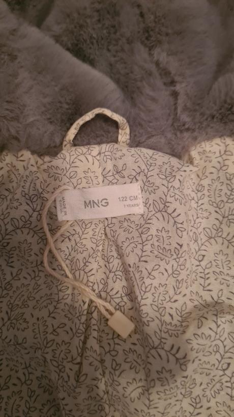 Prenádherný kožúštek značky mango kids, mango,122