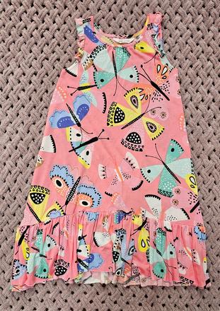 Dlhé šaty s motýľmi, h&m,110