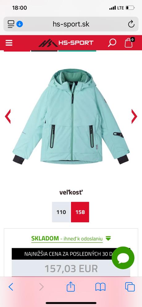 Reima posio lyžiarska zimná bunda 146/152, reima,146