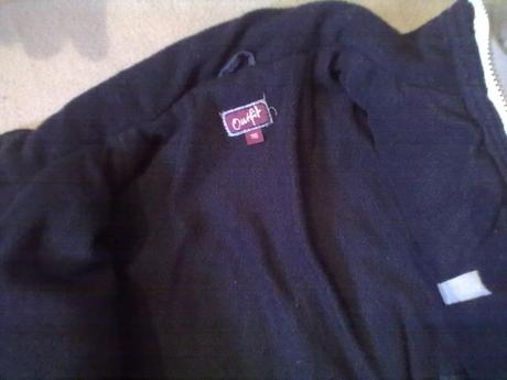 Kabat zatepleny svetloseda z modrym zimne, 116