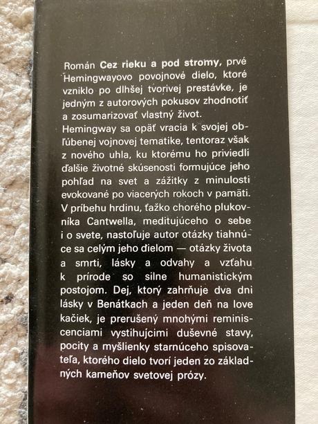 Cez rieku a pod stromy hemingway ernest (1984), 