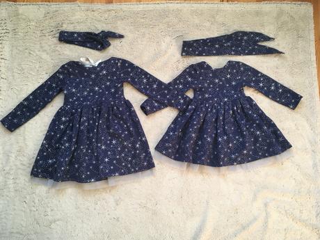 Vianočné šaty + čelenka aj pre sestričky 98 a 110, 98