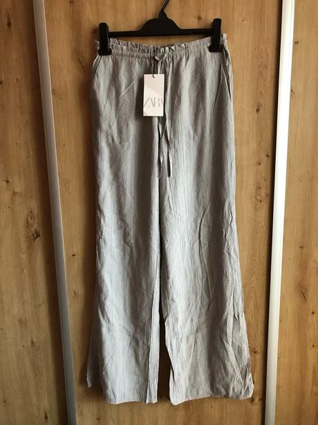 Zara sivé široké nohavice, zara,xs