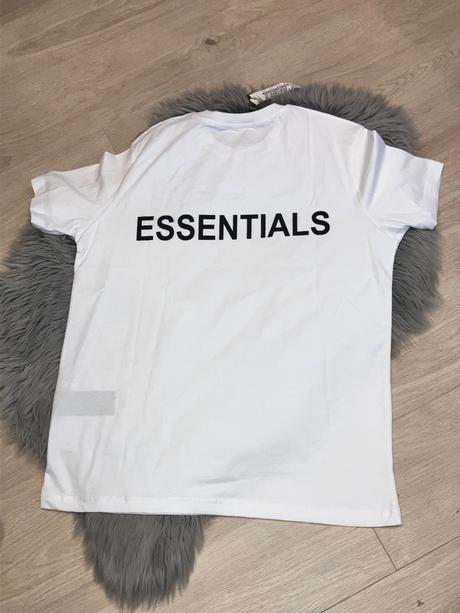 Pánske biele tričko krátky rukáv essential, m