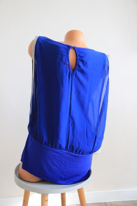Modro strieborný top, s/m, s