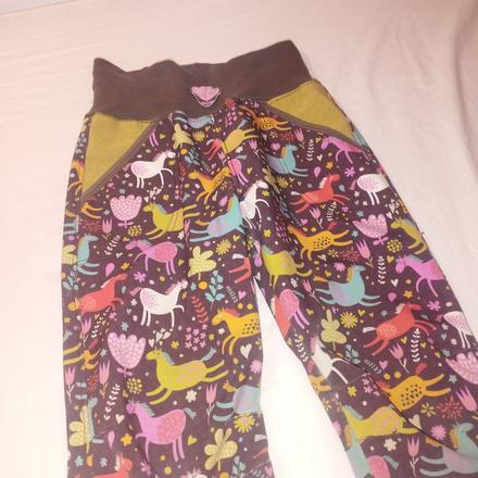 Softshellové nohavice s koníkmi 122/128, 128