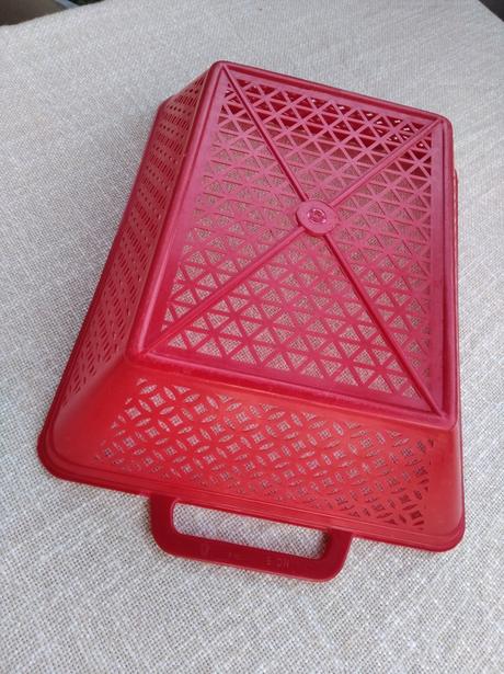 Retro košíček - červený, 