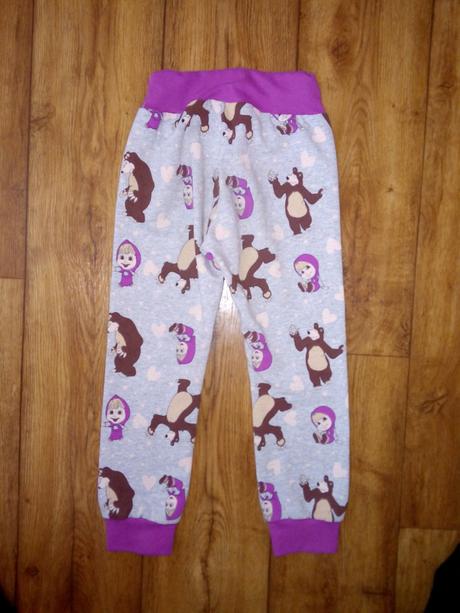 Tepláčiky máša a medveď 116/122 nové, 110 / 116