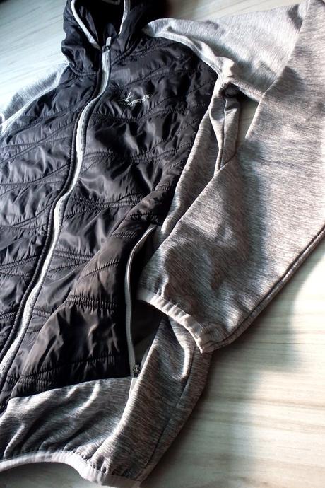 Mikina na zips zn. klimatex, v. l, čierna/šedá, l