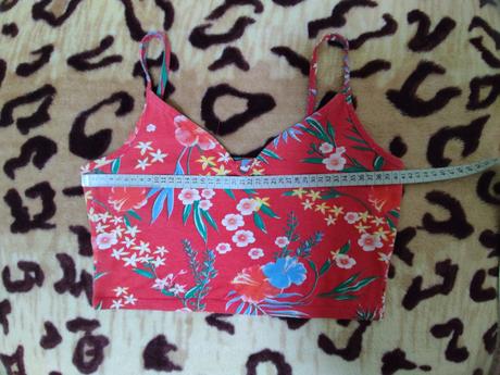 Cerveny kvetovaný top znacka calliope, vel.m, calliope,m