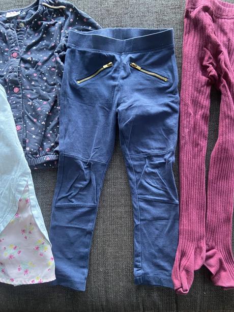 Komplet tričko+nohavice+mikina+pančuchy, h&m,98