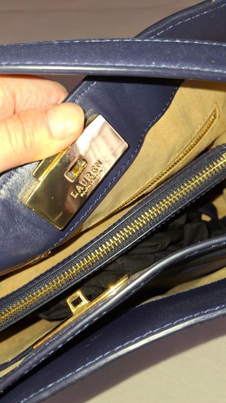 Modrá kabelka ralph lauren, ralph lauren