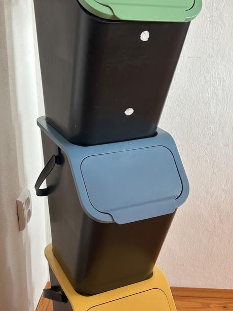 Odpadkové koše na separovanie, sada,