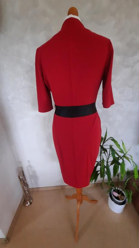 2.šaty červené s opaskom, bonprix,38