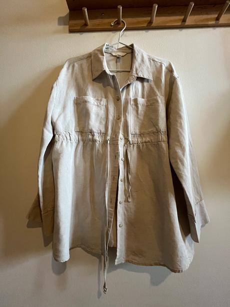 Tehotenská ľanová košeľa, h&m,s