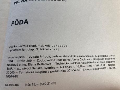 Pôda-prvé vyd.1984, 