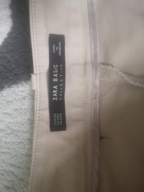 Zara bezove chinos nohavice, zara,34