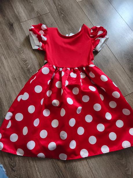 Šaty minnie mouse 122/128, h&m,122