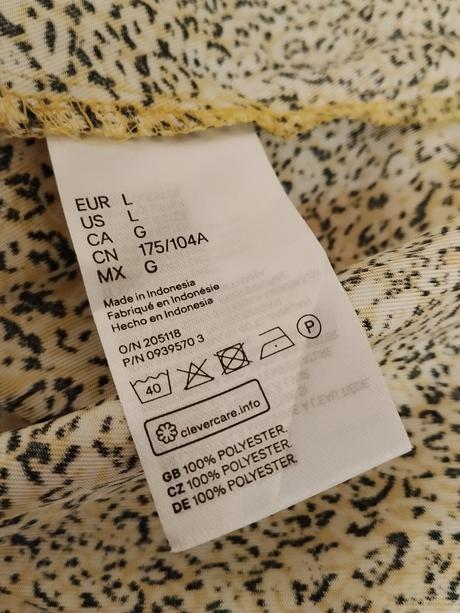 H&m elegantná vzorovaná blúzka krémová, h&m,l
