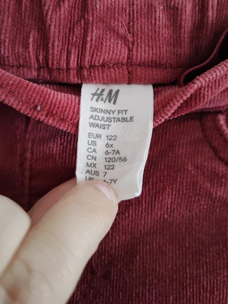 Menčestrové nohavice h&m, h&m,122