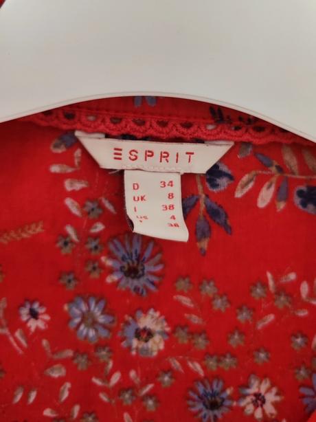 Kvietkovaná červená blúzka esprit, esprit,xs