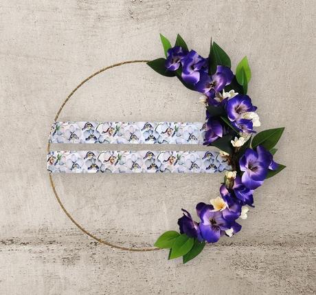 Jarný dekoračný veniec_led, 