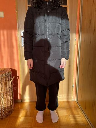 Predĺžená dámska zimná bunda, 38