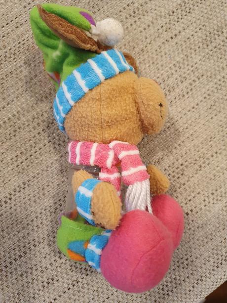 Sobík plyšový s nádobkou na cukríky, 