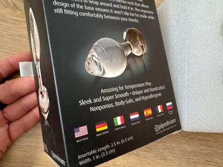 Rucne fukany analny kolik zo skla, 