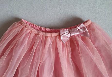 Ružová suknička s mašľou zn. h&m veľ. 104-110, h&m,110