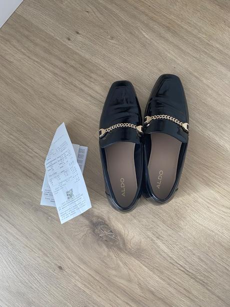 Čierne lakované mokasíny aldo 38, 38