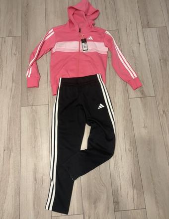 Ružová adidas teplakova súprava, adidas,152