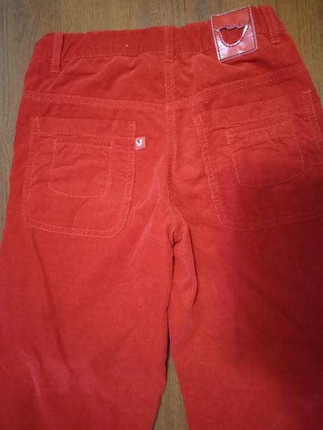 Vyteplené menčestrové nohavice, 134